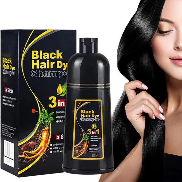 Permanent Black Hair Dye Shampoo 500ml | شامبو صبغ الشعر الأسود